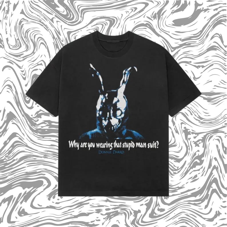 Vintage Donnie Darko T-Shirt – Retro Y2K Grunge Sci-Fi Movie Tee, Rabbit Graphic gallery