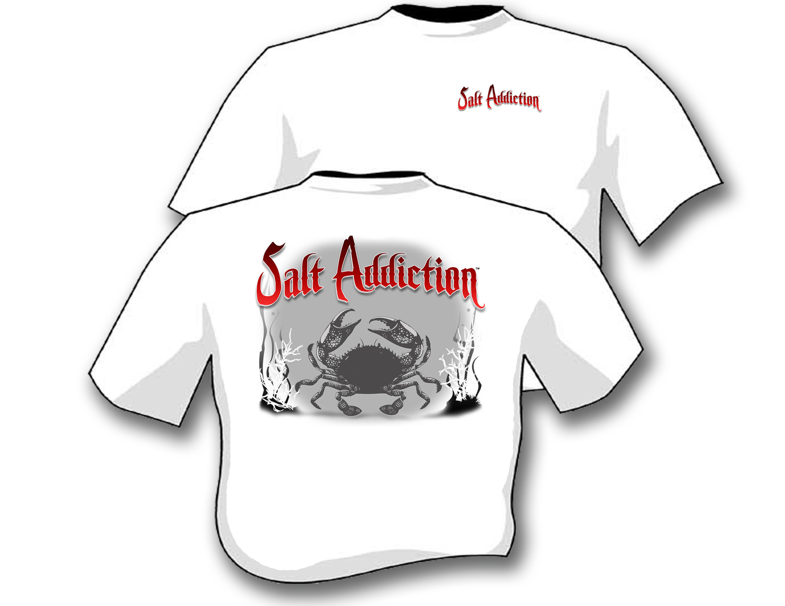 Salt Addiction Fishing t shirt,Saltwater shirt,Ocean,Fish,Crab,reel,life,rod