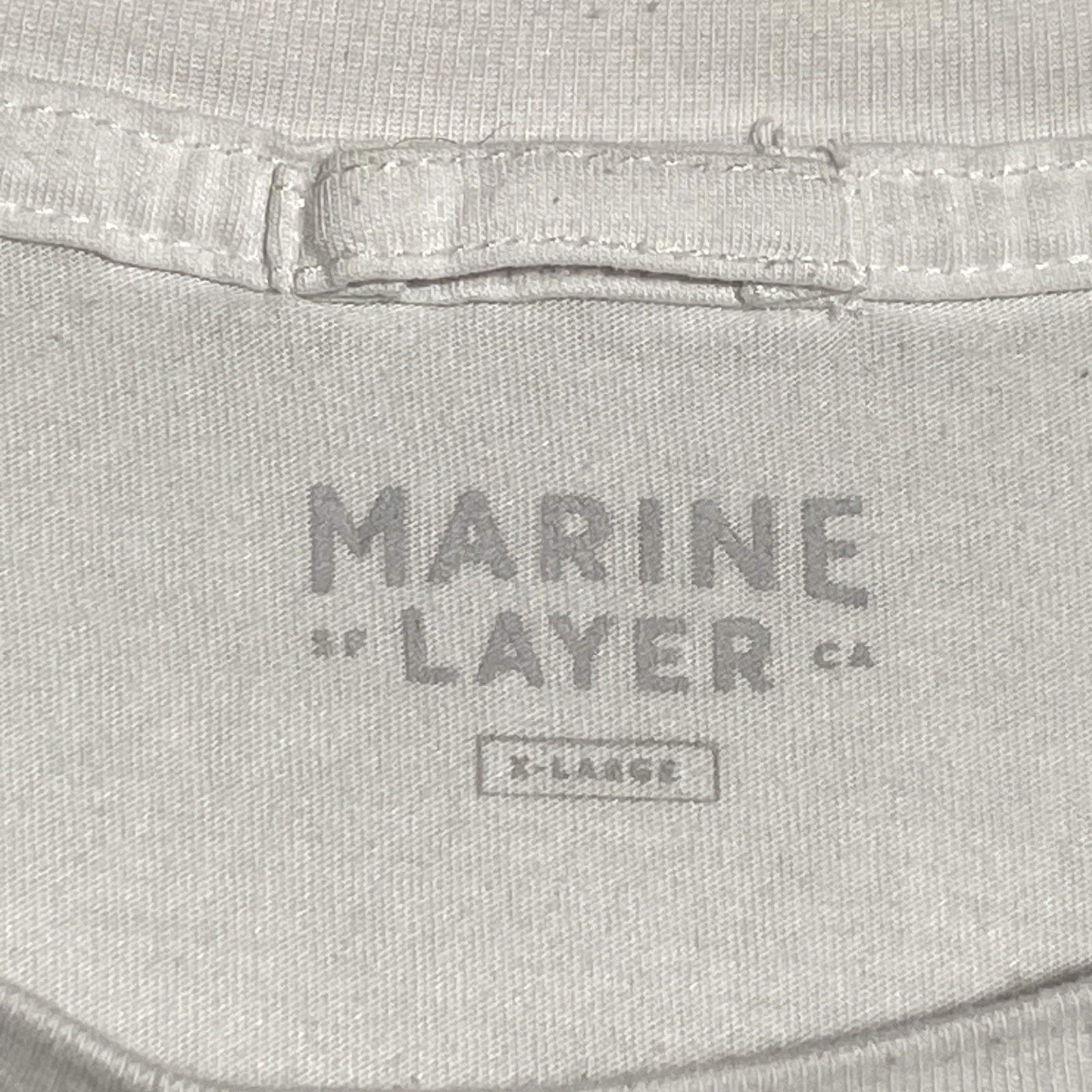 Marine Layer T-Shirt Men’s XL Off White Short Sleeve Surf Surfing gallery