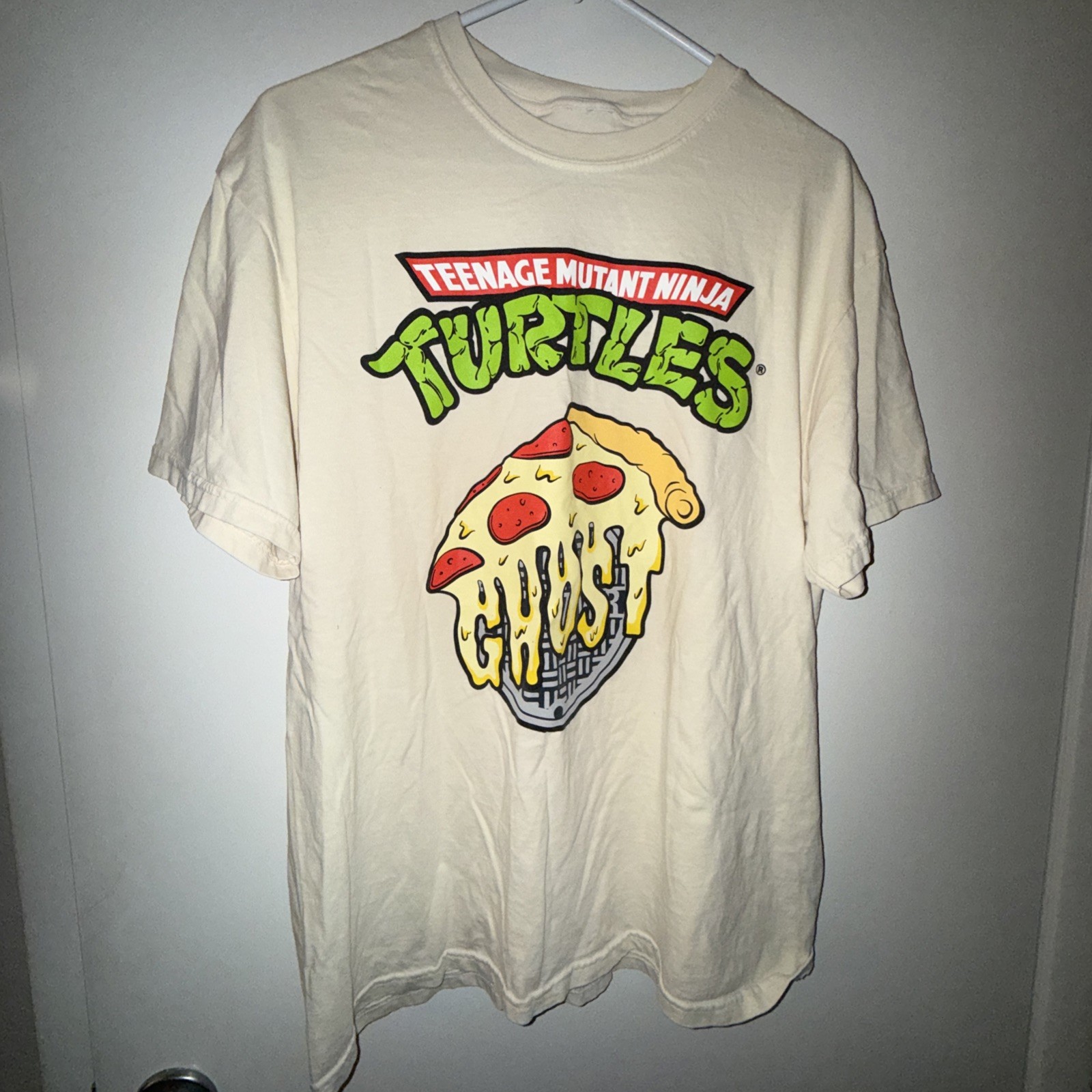 RARE! GHOST LIFESTYLE TMNT PIZZA CREAM V2 T-SHIRT SIZE Large