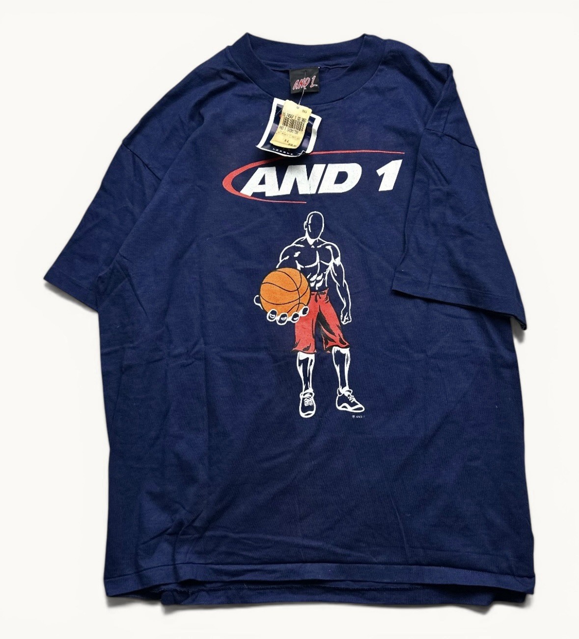 Vintage Men’s NWT AND-1 Trash Task Graphic Print Shirt 90s XL USA Made Blue gallery
