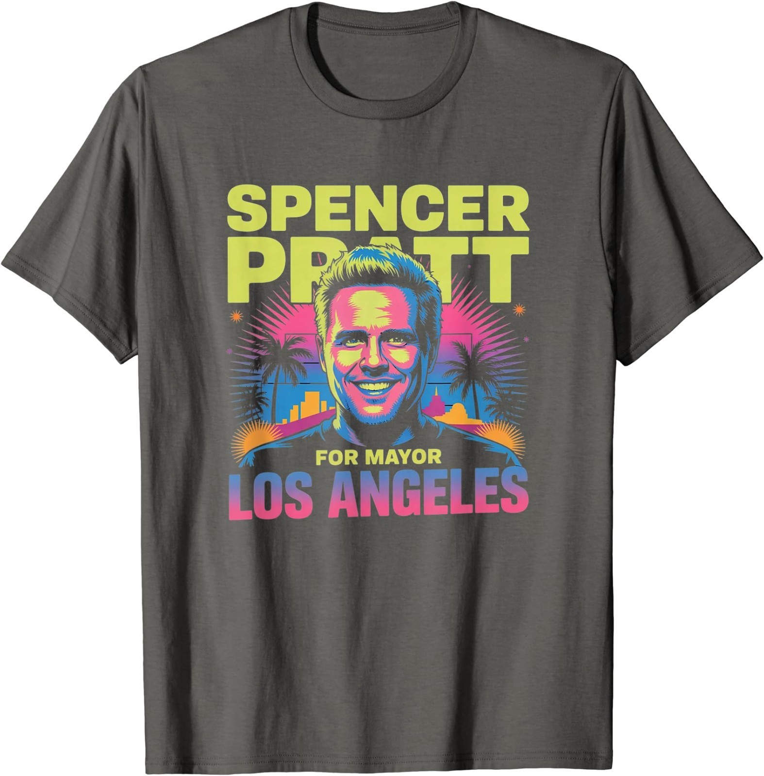 Spencer Pratt for LA Mayor California Humor Design T-Shirt gallery