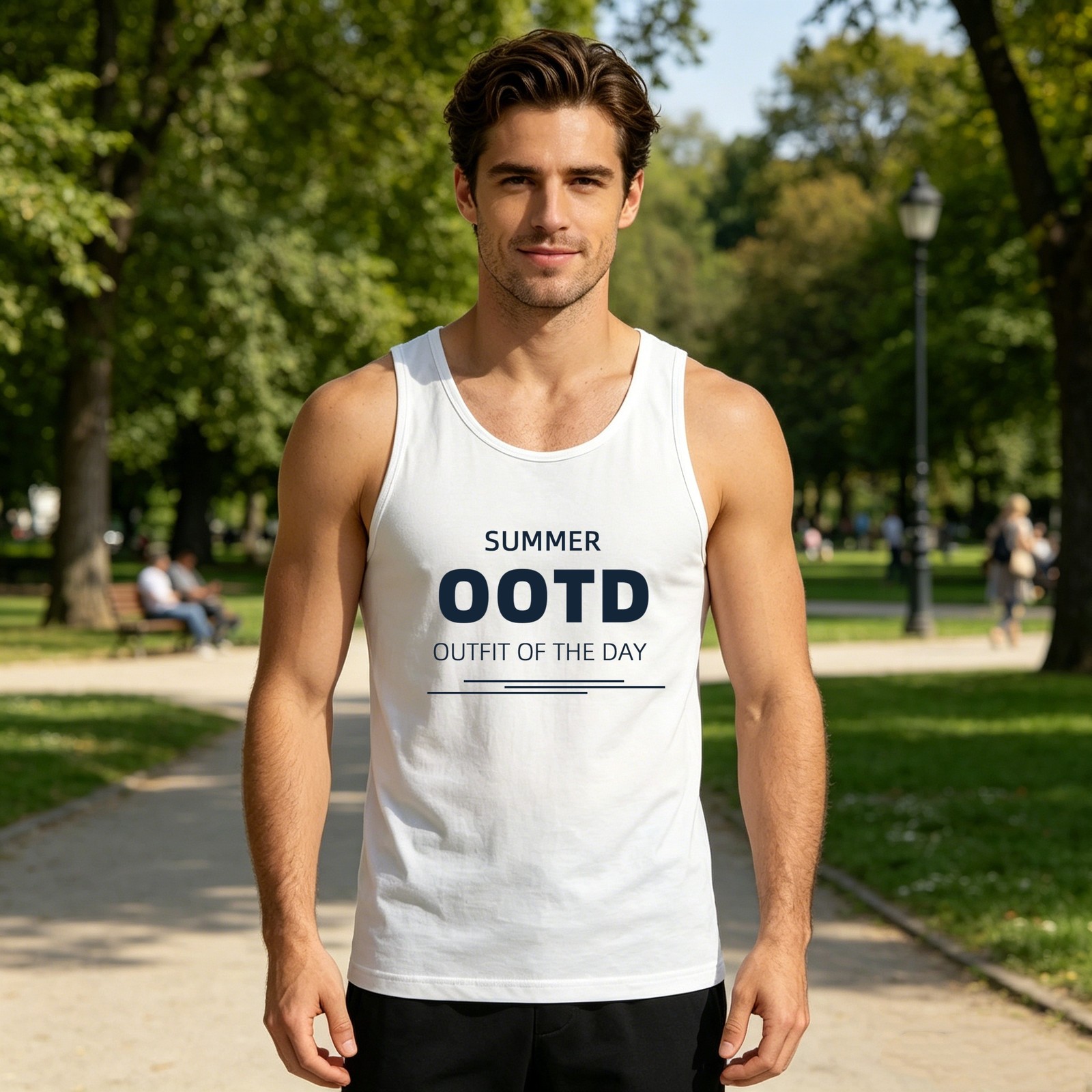 Custom Men's Tank Top - Personalized Photo/Text/Logo Print, Soft 100% Cotton gallery