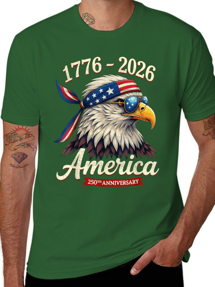 250 Years America Anniversary 1776 Bald Eagle 250th Birthday US Flag T-Shirt gallery
