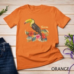 Retro Style Summer Tropical Flowers Leaf Birds Beach Toucans Unisex T-shirt