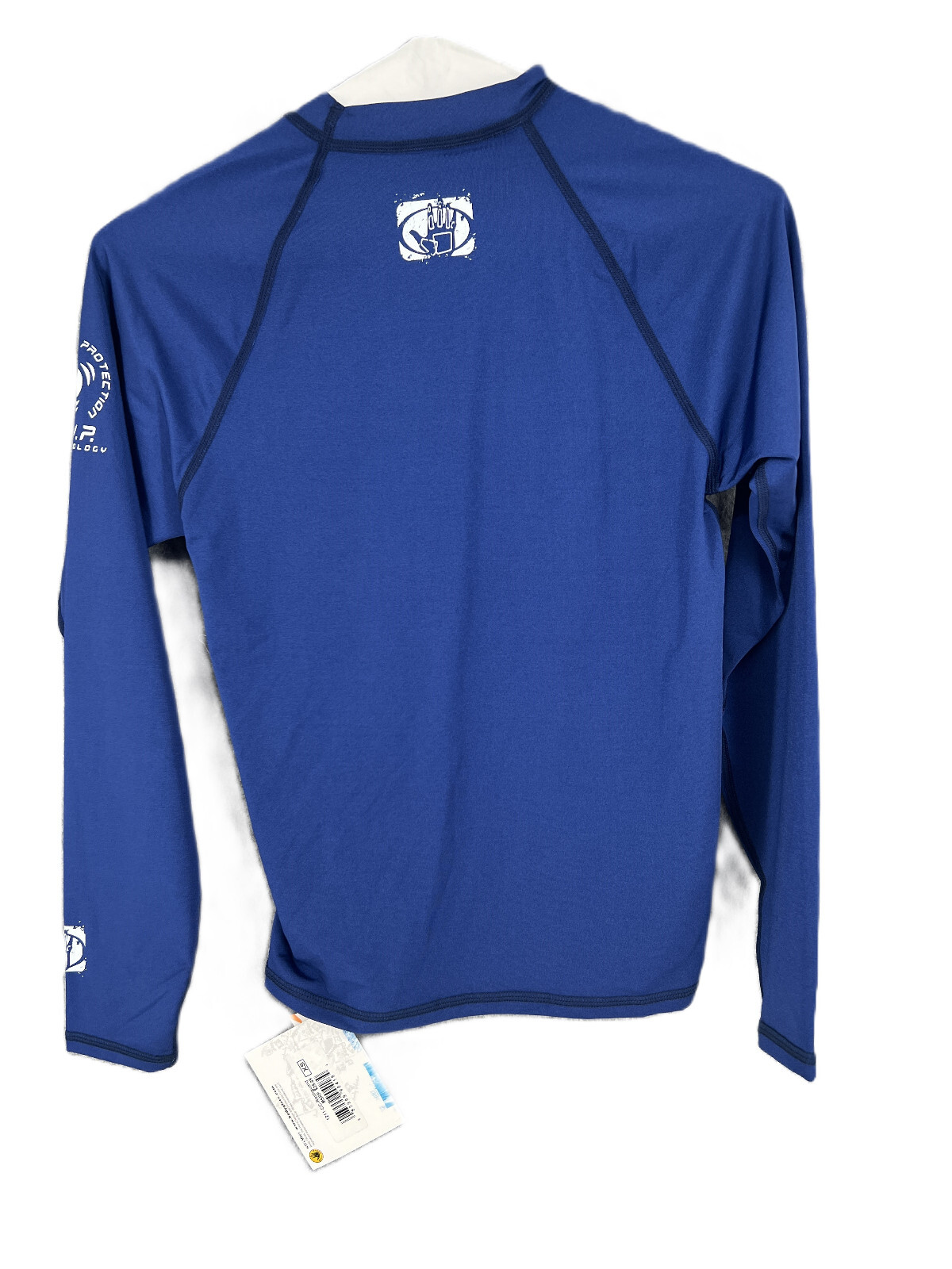 Body Glove Men Long Sleeve Nylon Blend Solid Blue Crew Neck Rashguard T-Shirt XS gallery