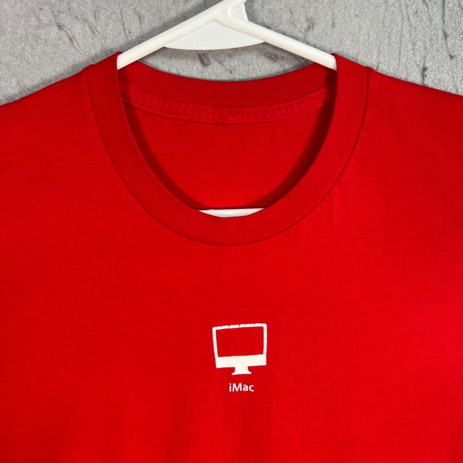 Apple iMac Computer Promo Employee Red T-Shirt Size Large gallery