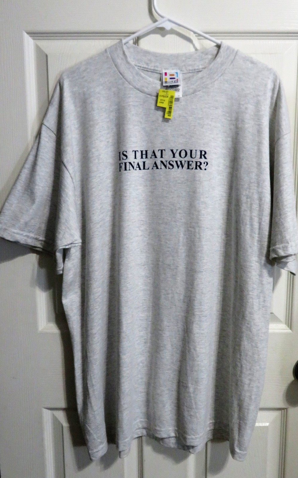 Blitzz Tultex Light Gray T-Shirt IS THAT YOUR FINAL ANSWER? Mens XL NWT gallery