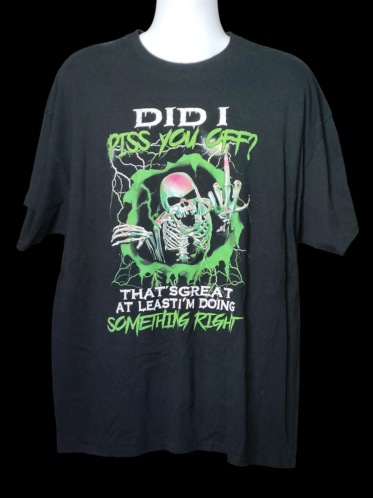 Men's Graphic Printed Black T-Shirt Skeleton Design gallery