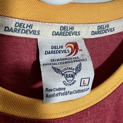 Delhi Daredevils Cricket Big Blue Machine Red Yellow T-Shirt Men’s Large