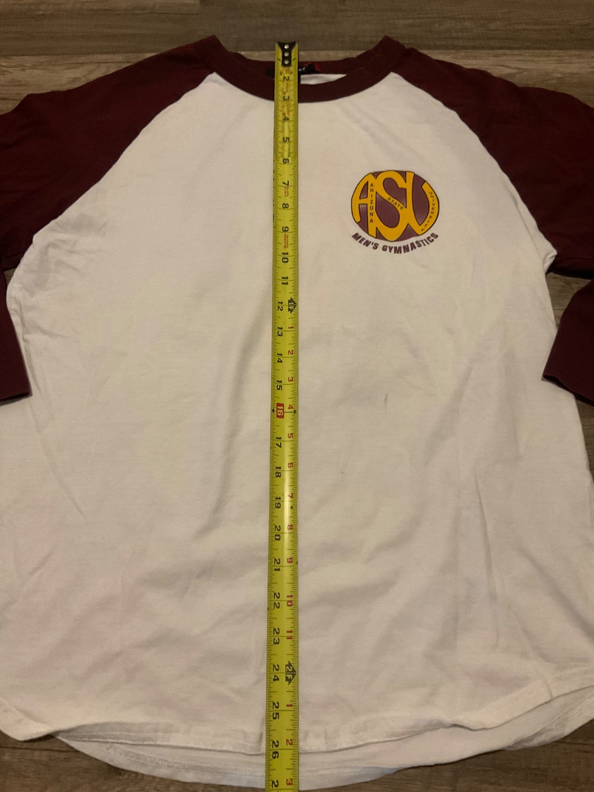 VTG SPORT TEK BASEBALL RAGLAN ASU GYMNASTICS GRAPHIC ( MENS M ) DISTRESSED gallery