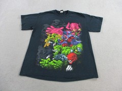 VINTAGE Marvel Shirt Mens Medium Black Galactus Villains Mad Engine Crewneck Tee