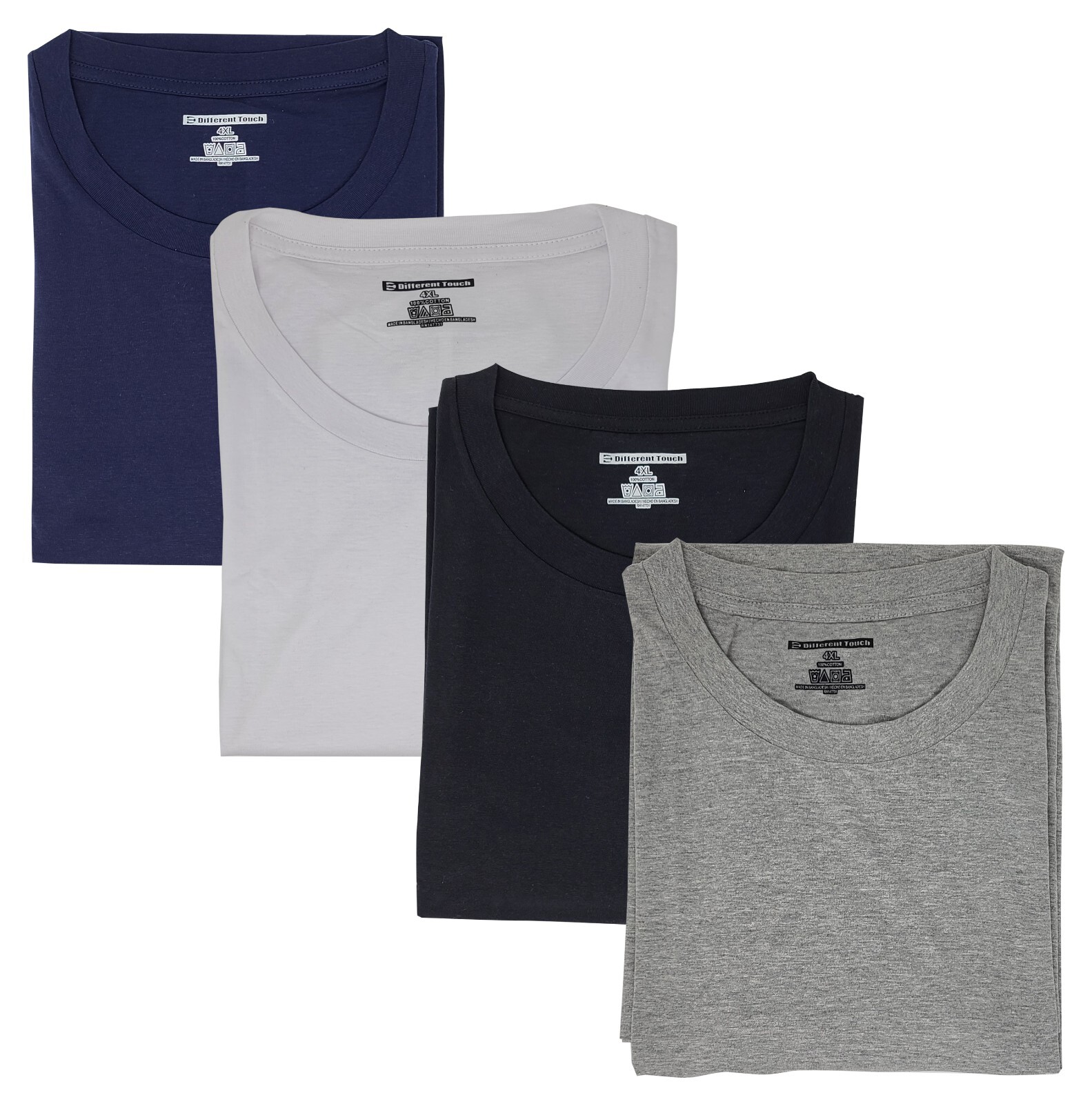 Different Touch Men Big and Tall 100% Cotton Short Sleeve T-Shirts 4PACK gallery