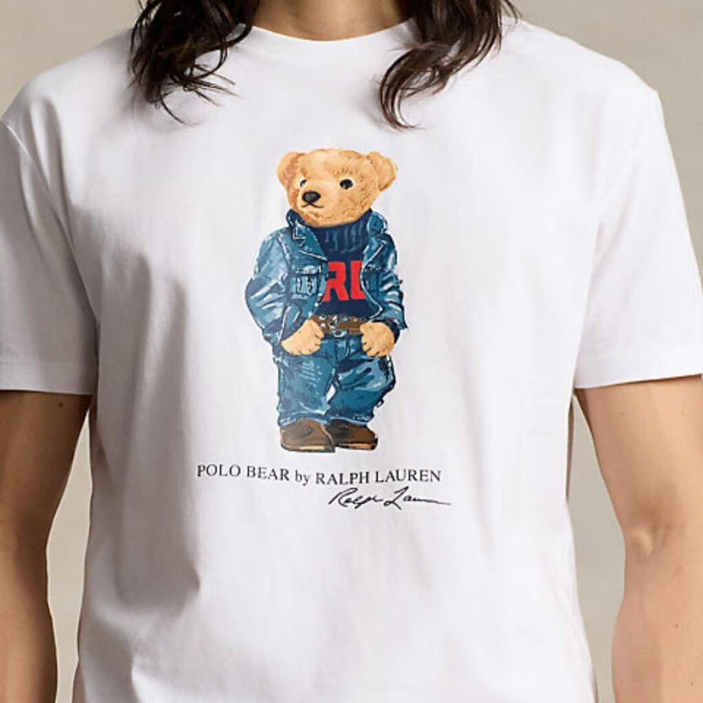 Polo Ralph Lauren Classic Fit Polo Bear Jersey T-Shirt Short Sleeve White