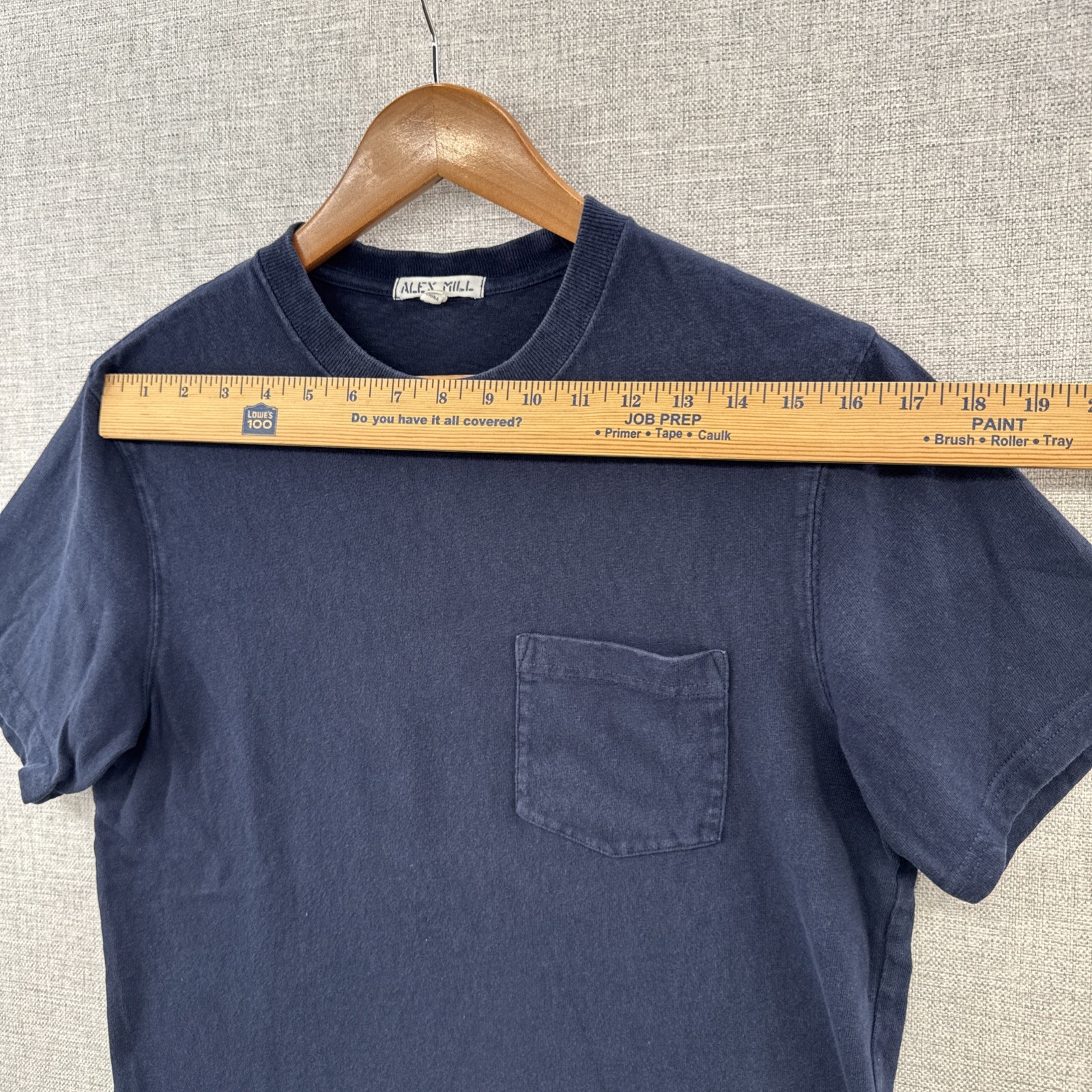 Alex Mill T Shirt Mens Small Blue Navy Pocket Short Sleeve Minimalist Adult gallery