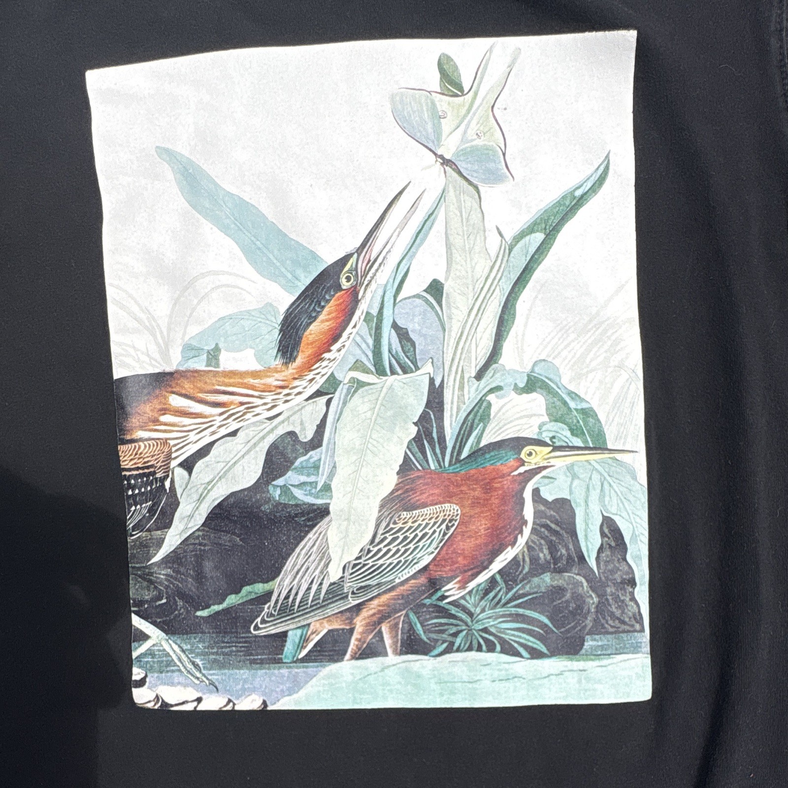 Heron Preston Green Heron Graphic T-Shirt Black Cotton Streetwear Size S/M gallery