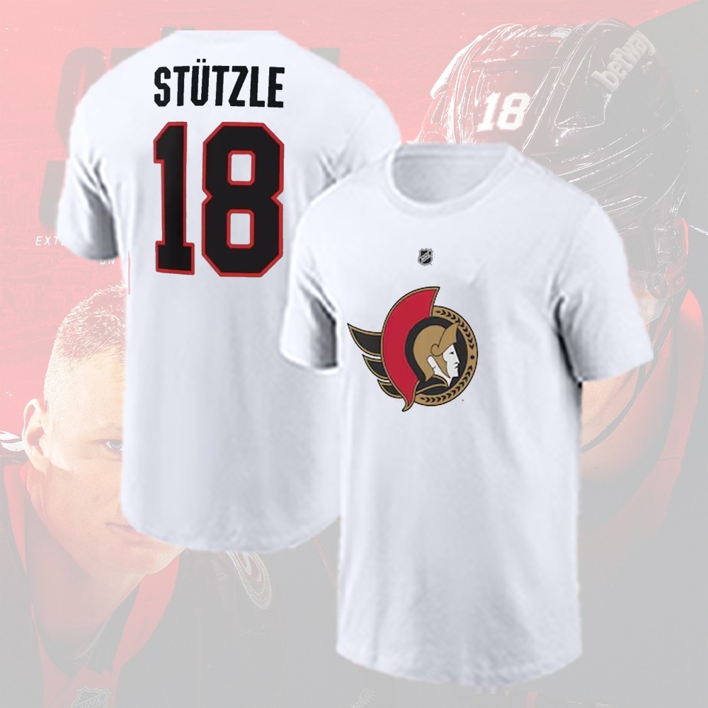 HOT 2026! Tim Stützle #18 Ottawa Senators Name and Number FAST Ship