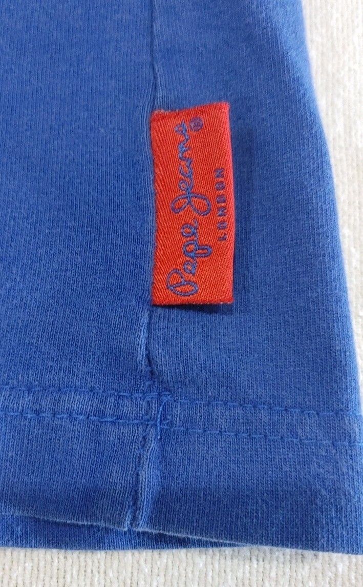 Vintage PEPE JEANS LONDON 2 Sided T-SHIRT "Size Does Matter" Blue Adult Size 3XL gallery