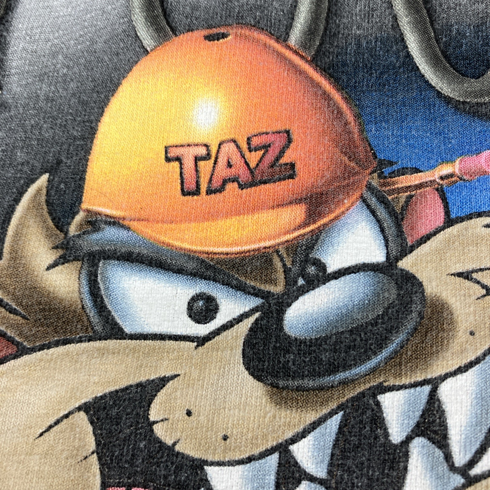 Vintage 1999 TAZ/TOUGH AS NAILS construction worker graphic tank top size XL gallery