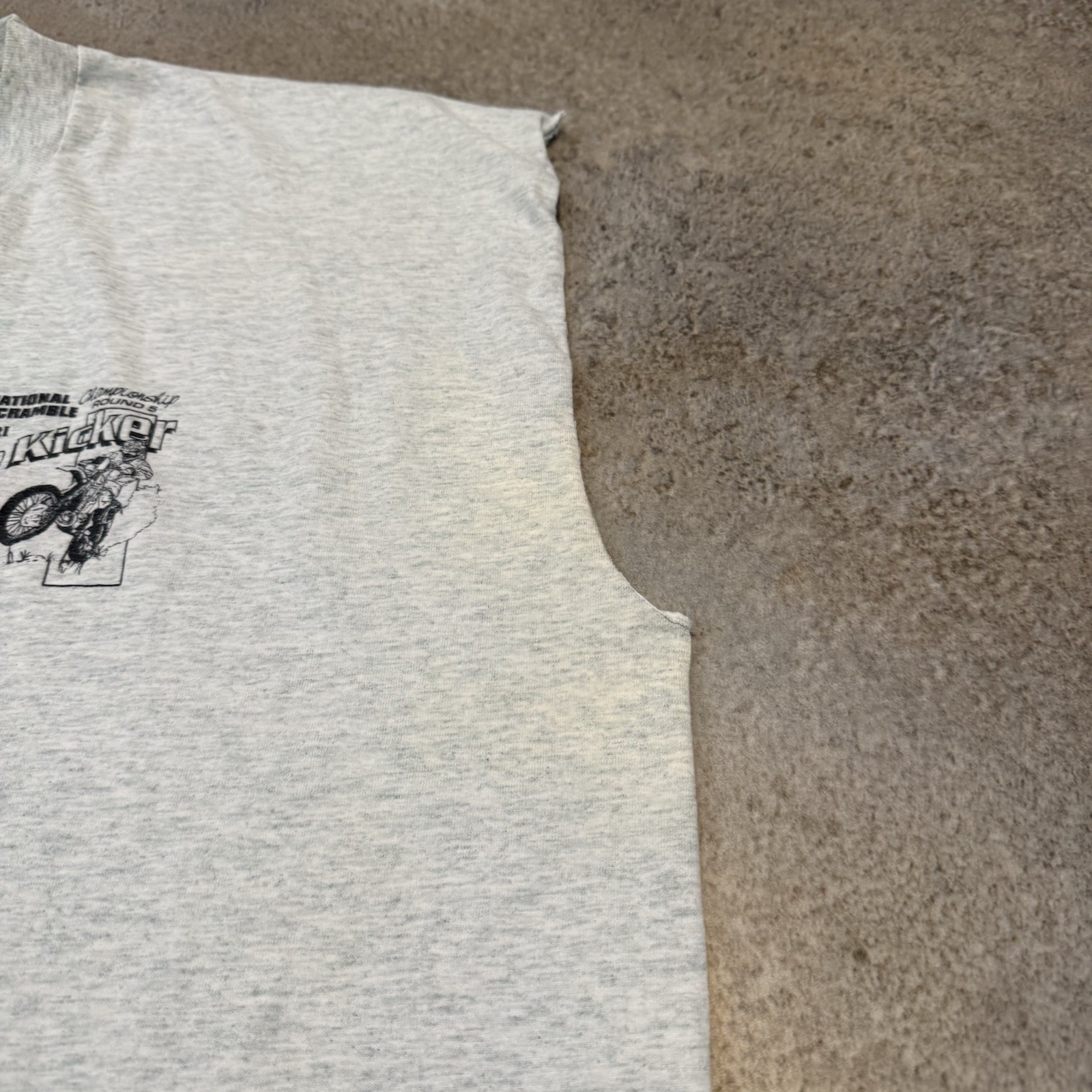Vintage 90s AMA Missour Mule Kicker Cut Off Tee Shirt 2XL Hare Scramble 1995 gallery