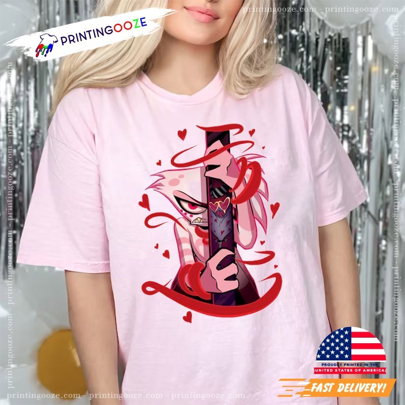 Angel Dust and Valentino Addicted, Hazbin Hotel Angel T Shirt S-5XL