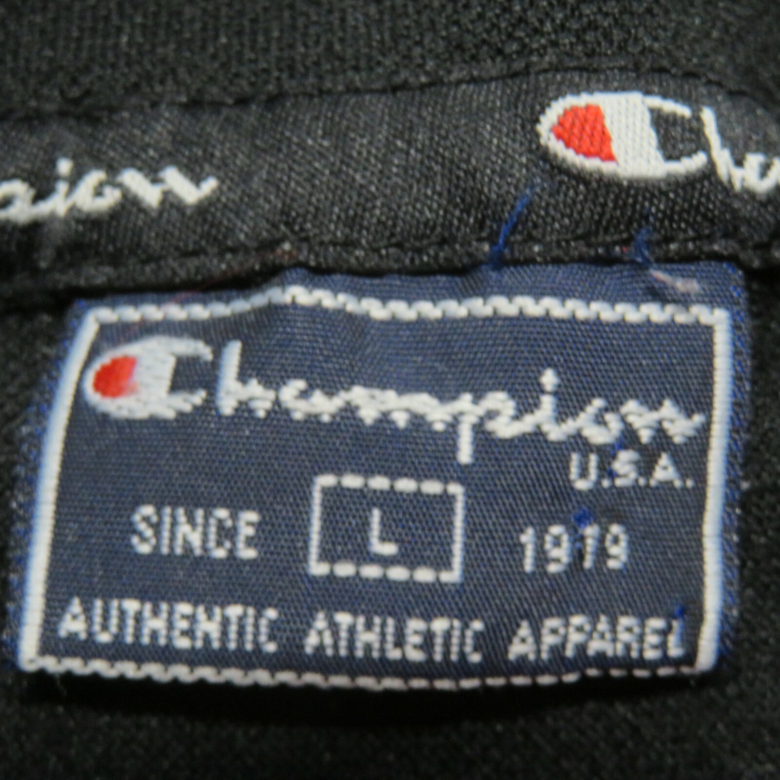 Champion 1/4 Zip Pullover Shirt Mens Large Short Sleeve Black Windbreaker Golf gallery