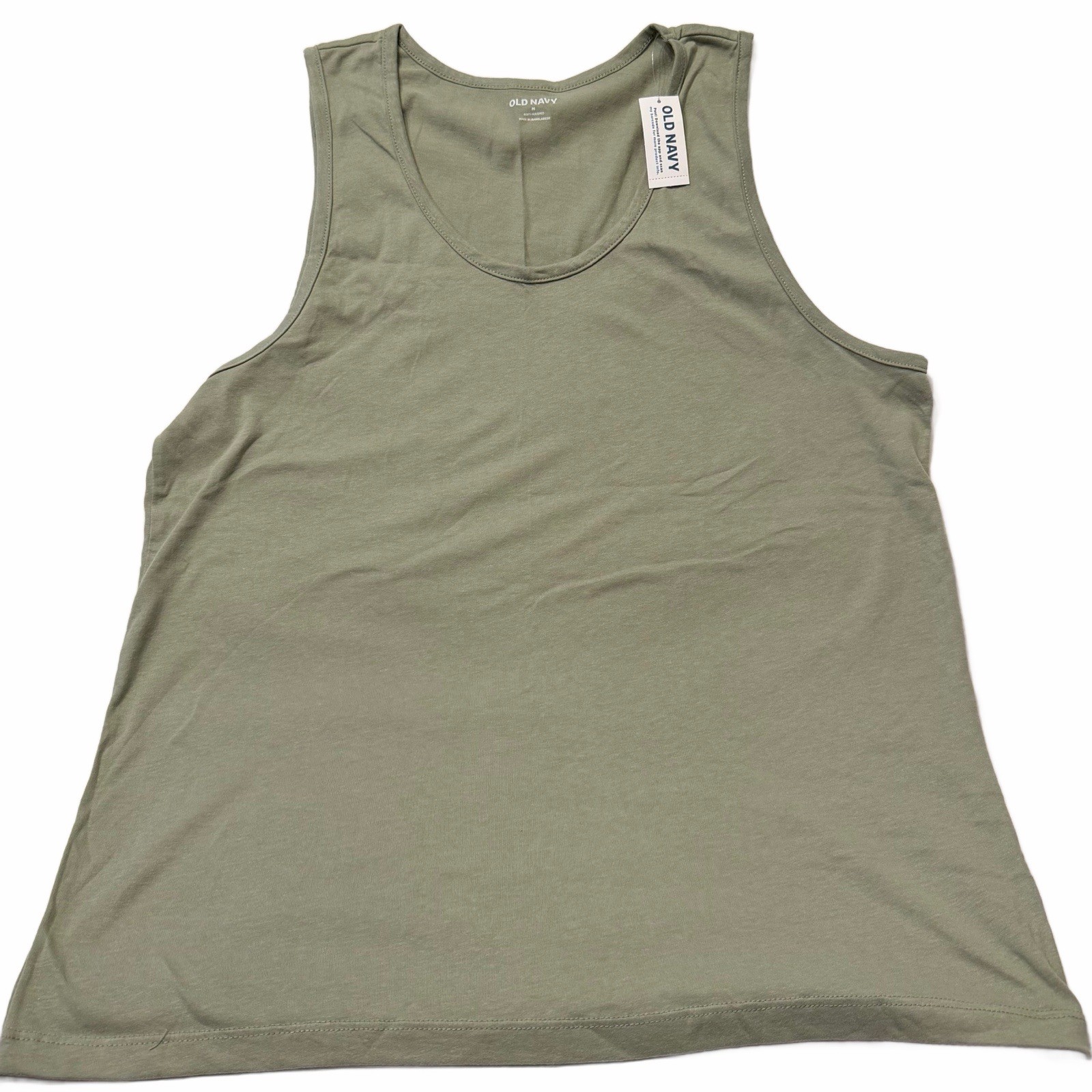 Men's Tank Top Size Medium Scoop Neck Wide Strap Green NWT gallery