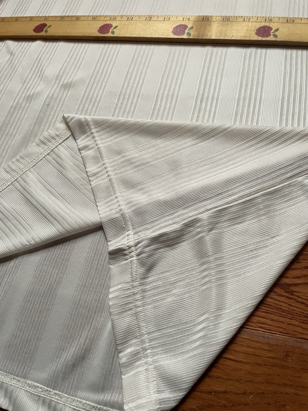 Vintage 90s Southpole Mens Medium Sheer Satin Striped Baggy Fit Shirt Light Gray gallery