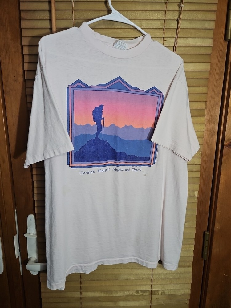 True Vintage 80s Great Basin National Park Single Stitch Art Tee T Shirt XL