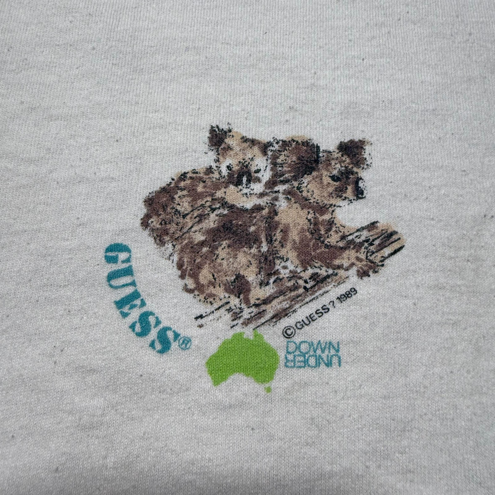 Vintage 80s 1989 Guess Koala Australia Down Under Single Stitch Shirt One Size gallery