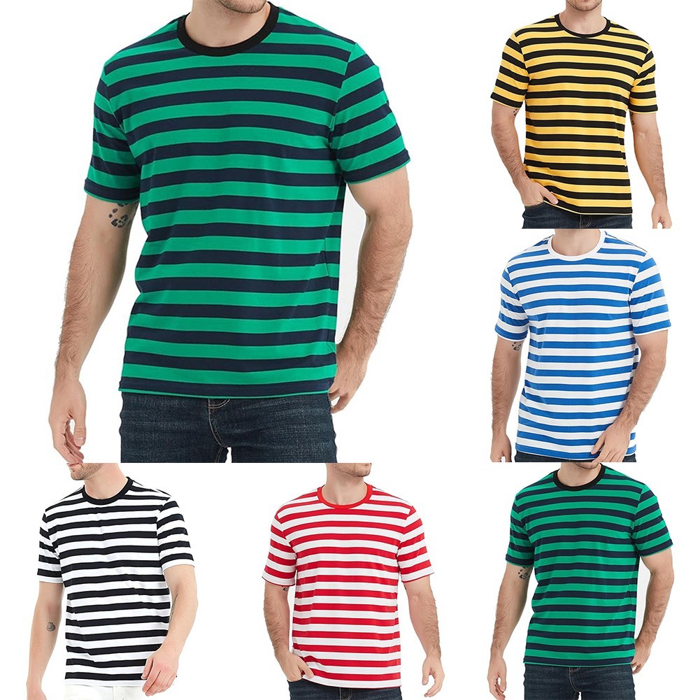 O Neck Top T Shirt Green Holiday Men O Neck Polyester Red Slight Stretch gallery