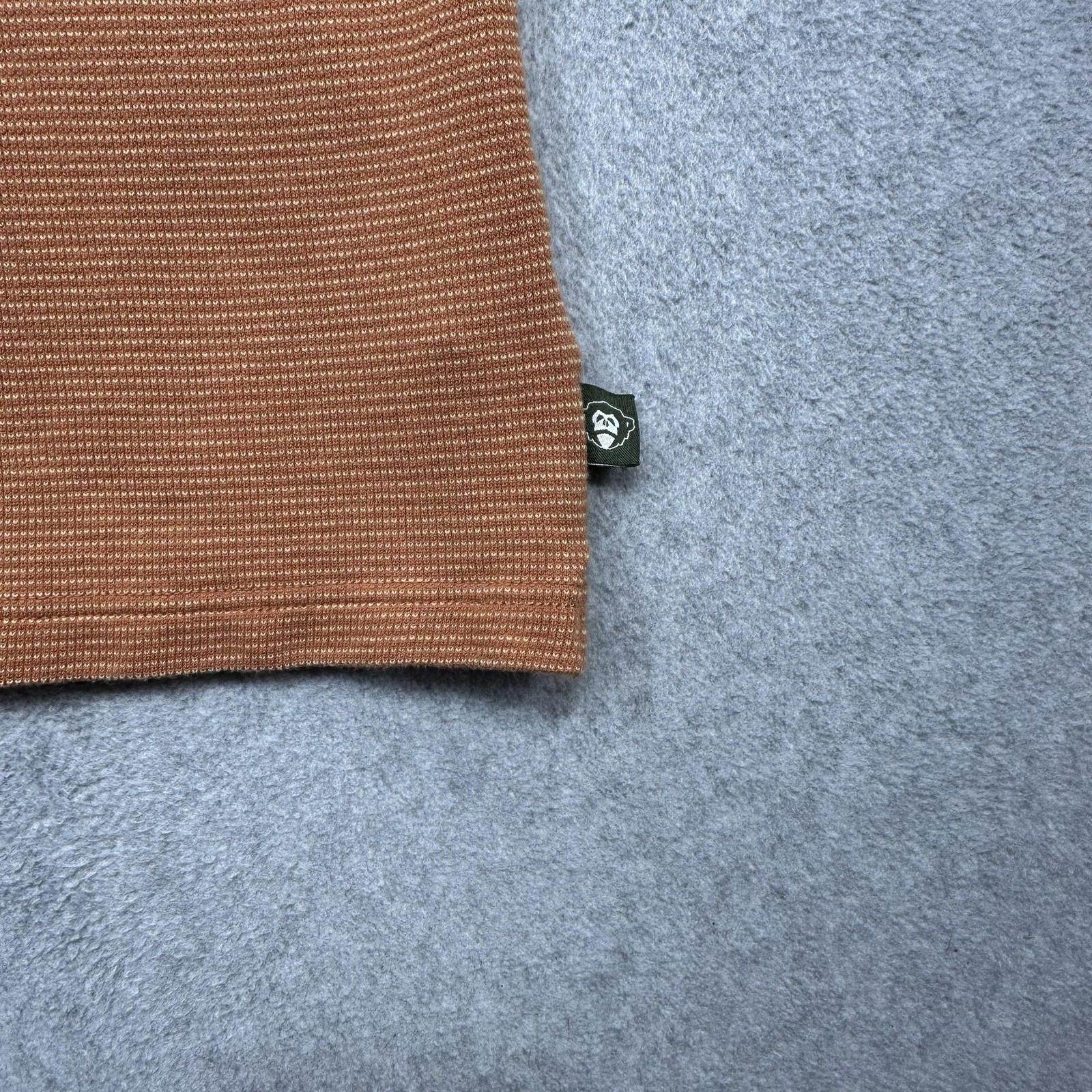 Howler Brothers Shirt Mens Large Orange Striped Textured Pocket Patch Tee gallery