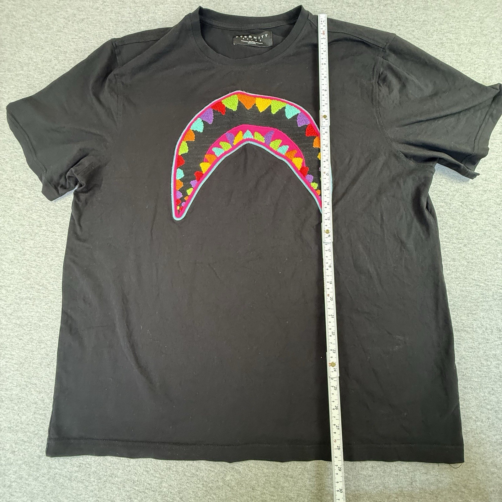 ETERNITY BC/AD BAPE Shark Mouth Embroidered Mouth T-Shirt Black 2XL gallery