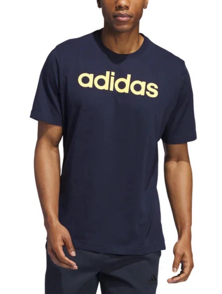 adidas Men’s XL Graphic Crewneck Short Sleeve T-Shirt Navy NWT gallery