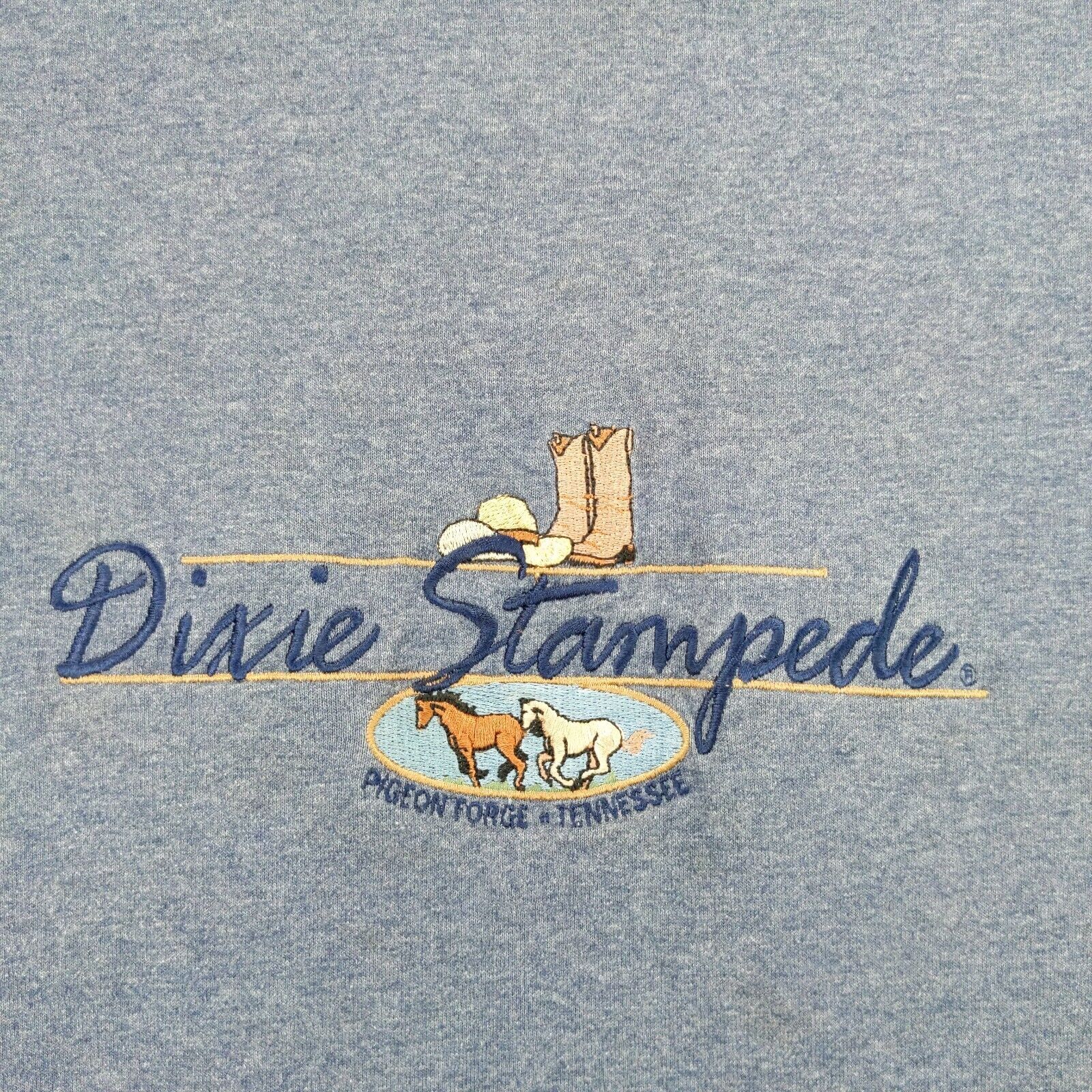 Alstyle Apparel Dixie Stampede Embroidered T-Shirt Mens XL Blue Polycotton gallery