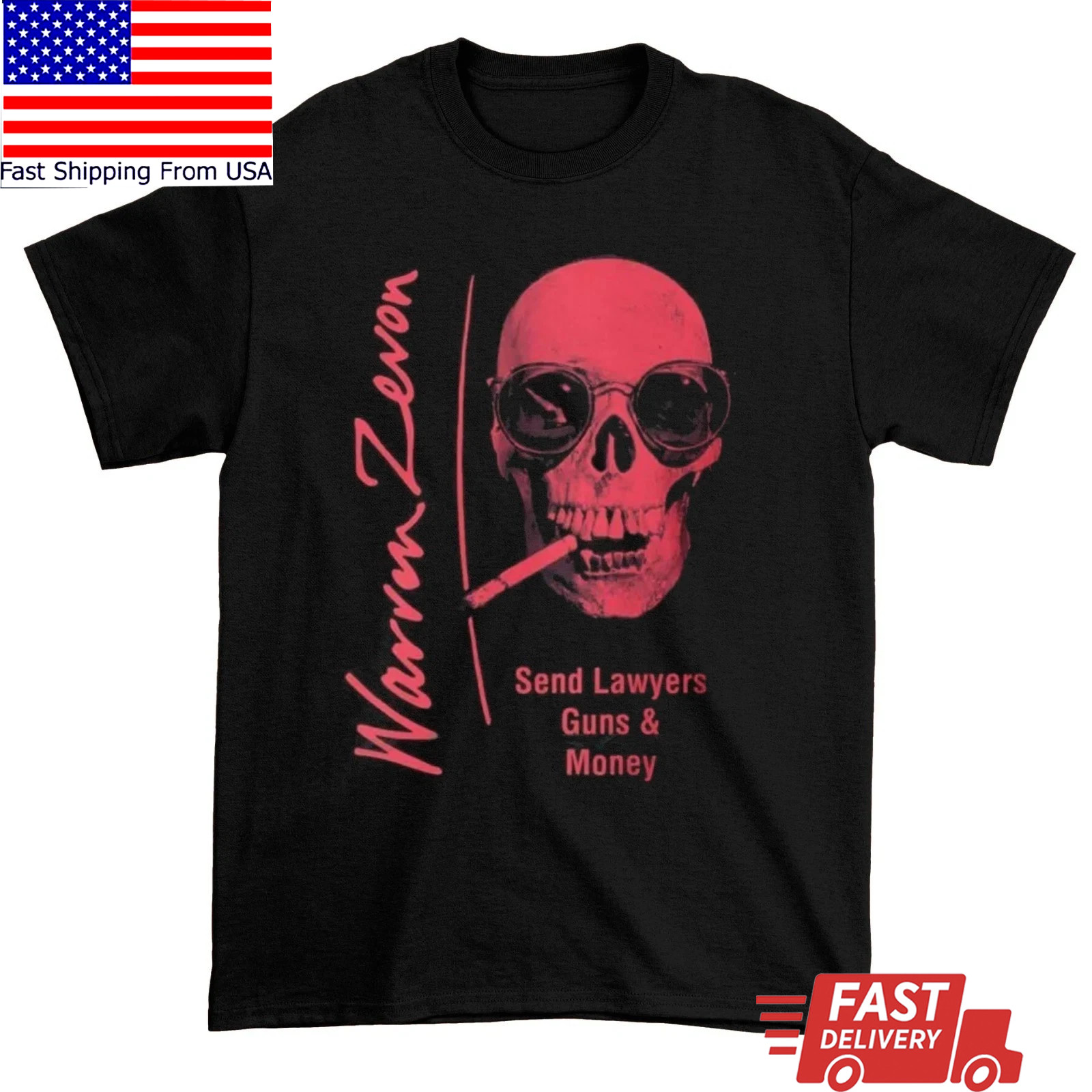 Warren Zevon – Send Lawyers Guns and Money T-Shirt Men and Women All Size BG2774