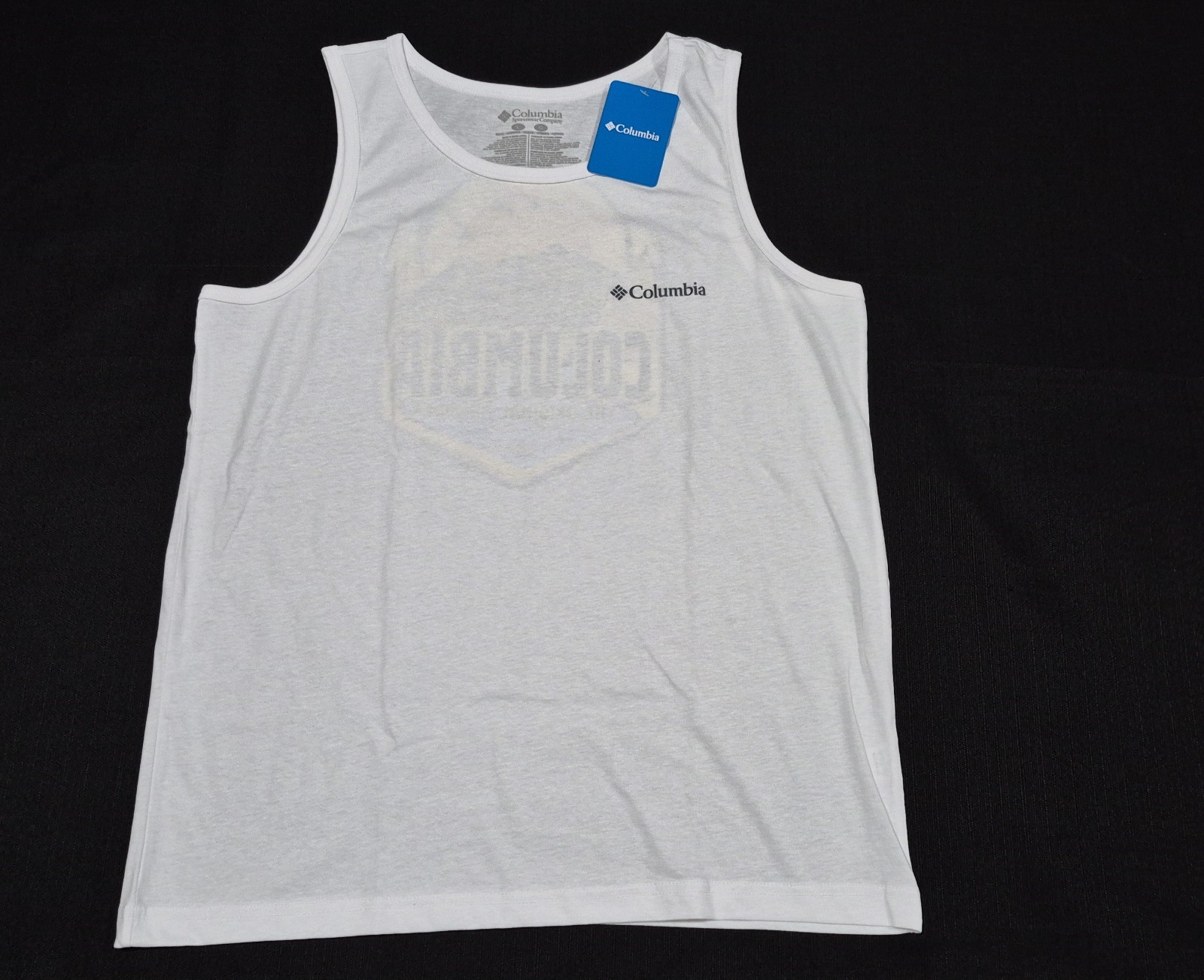 Columbia Men's Outdoor Graphic White Tank Top Black Sleeveless Sports gallery