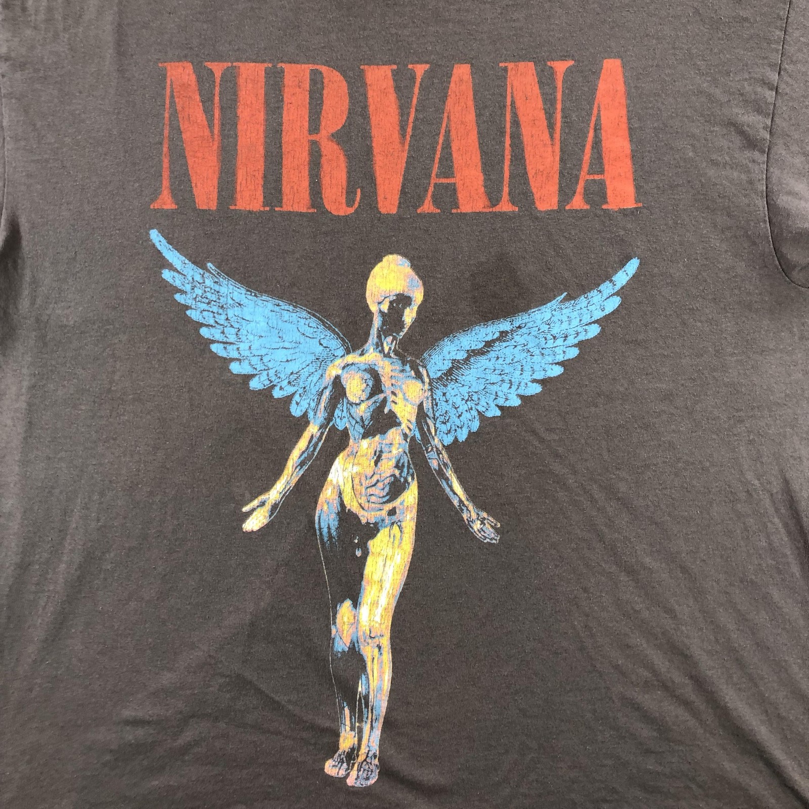 Nirvana Shirt Mens XL Black In Utero Angel Graphic Tee Rock Band Grunge Music gallery