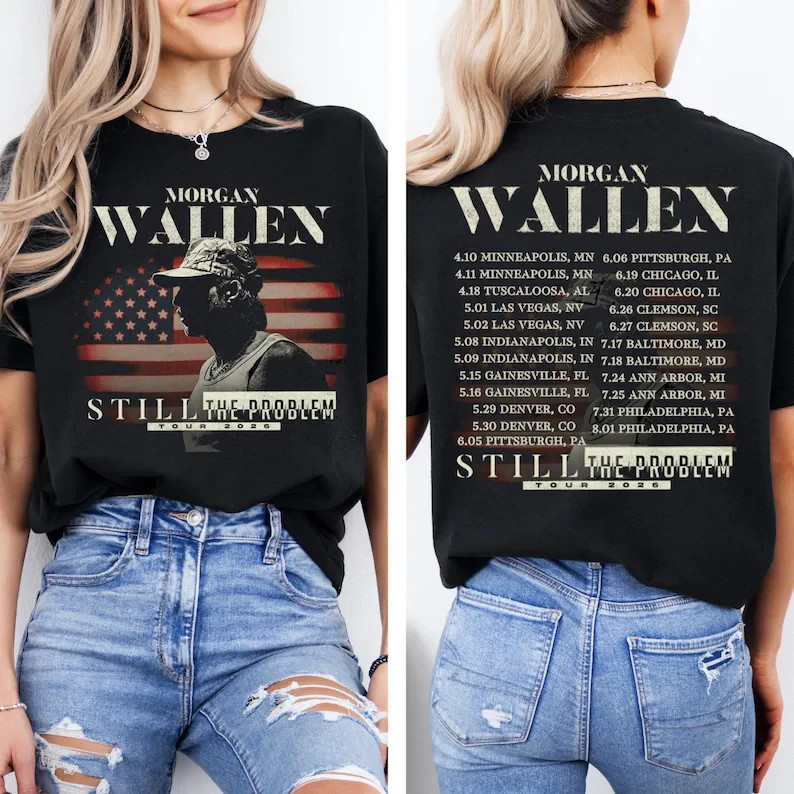 Wallen still the problem tour 2026 front and back t-shirt