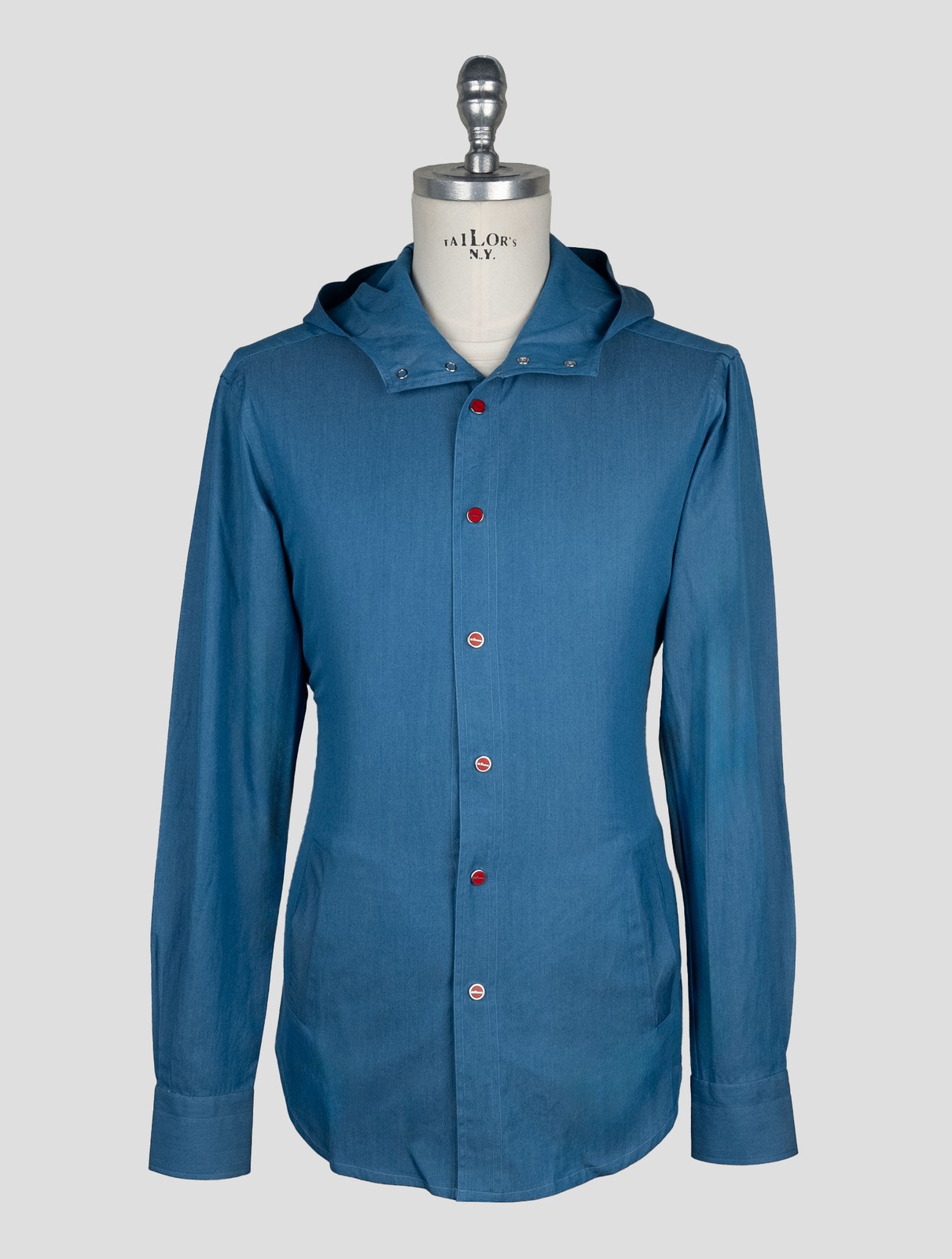 NEW KITON BLUE COTTON SHIRT MARIANO EU 56 - US 46 - 2XL KME35 gallery