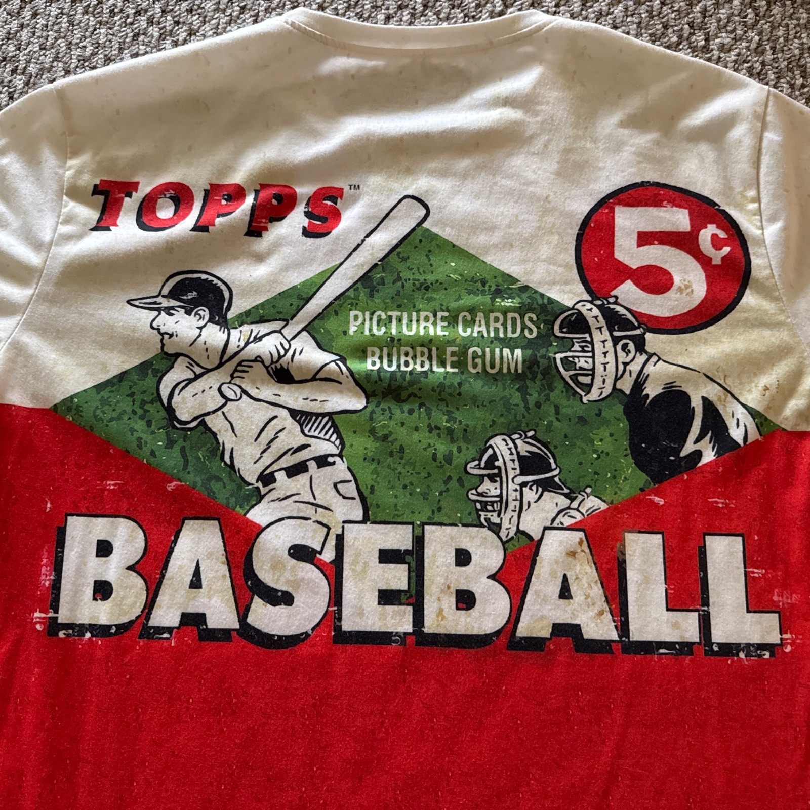Topps Baseball Nostalgia Shirt - Mens XL RARE T SHIRT 100% Polyester gallery