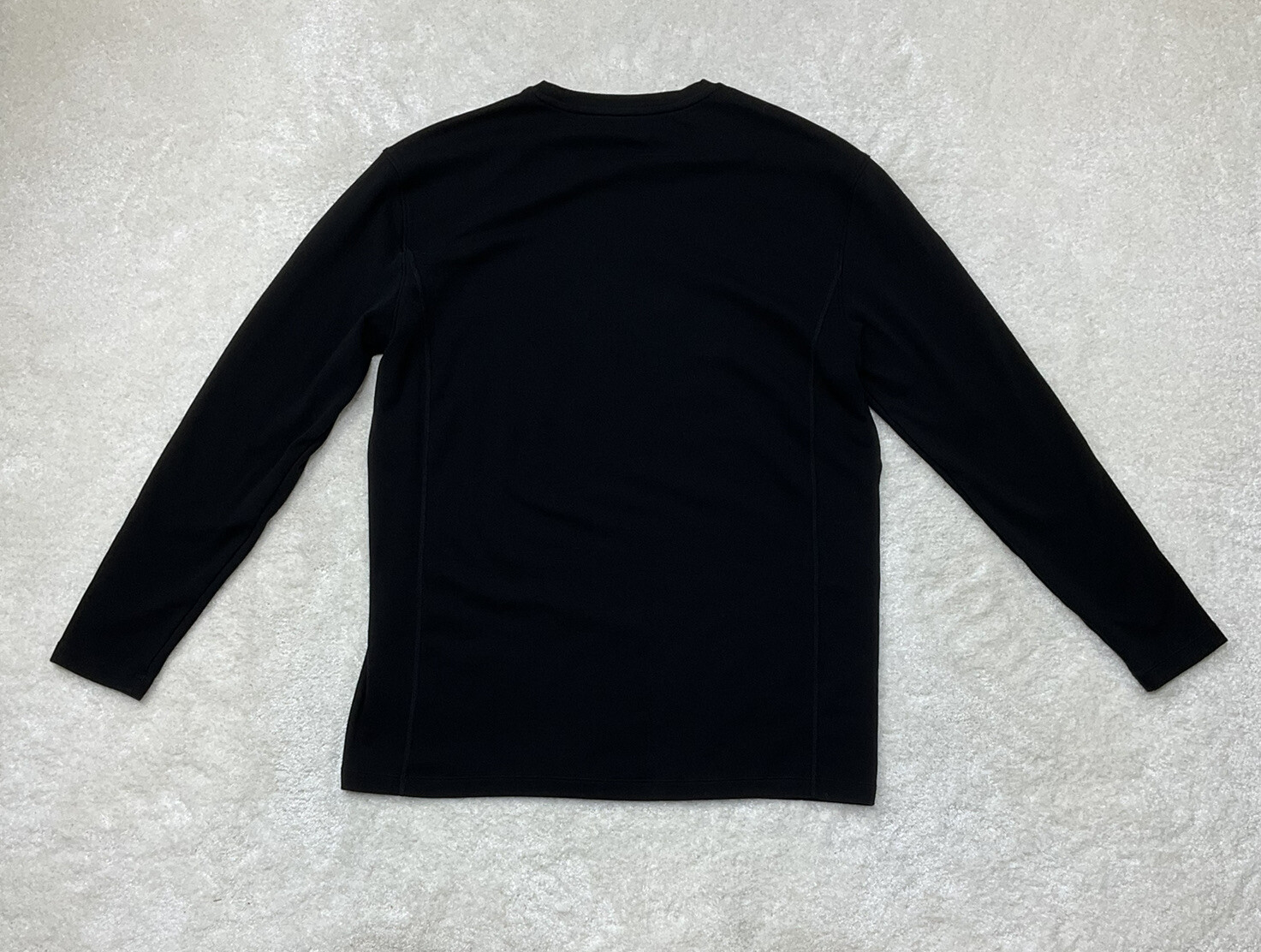 David Archy Mens Size XL Long Sleeve Crew Neck Black Baselayer Shirt gallery