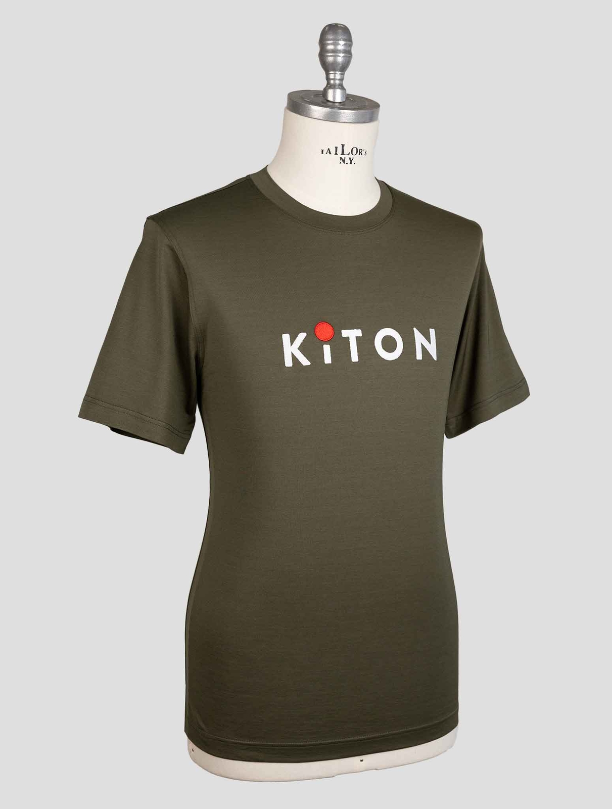 NEW KITON GREEN COTTON T-SHIRT EU 56 - US 46 - 2XL KMZ37 gallery