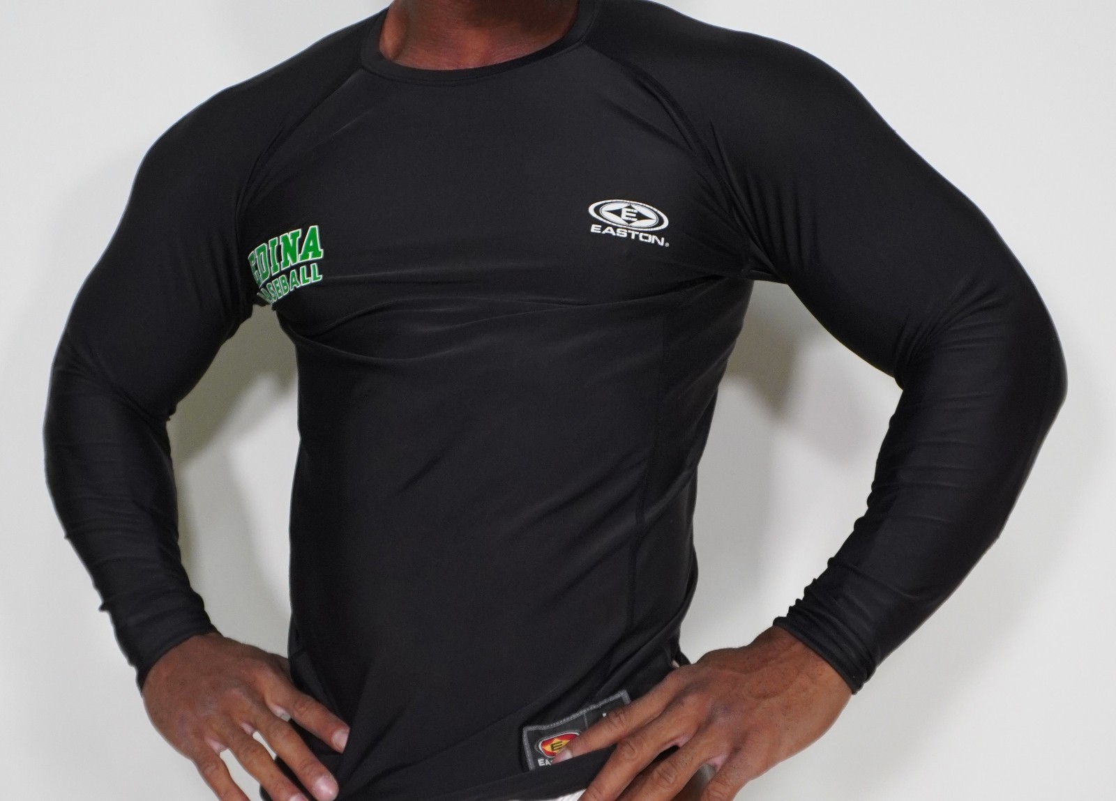 MEN'S "EDINA BASEBALL" COMPRESSION BLACK SHIRT LARGE gallery