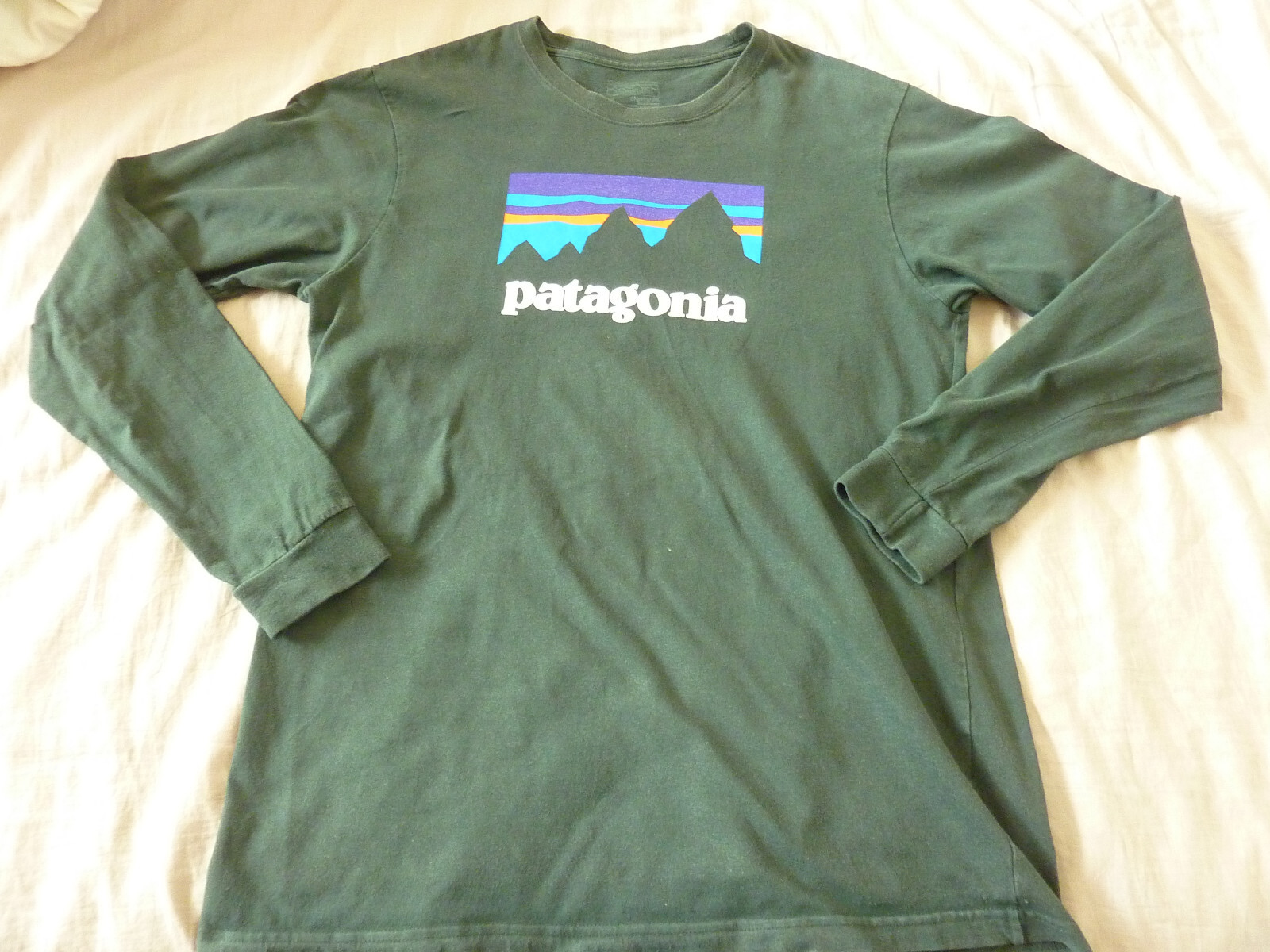 Patagonia Long Sleeve Shirt Dark Green Organic Cotton Regular Fit Adult Sz M gallery