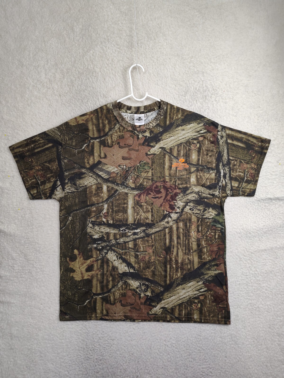 Mossy Oak Break Up Infinity Men Shirt Extra Large Green Cotton Short Sleeve Tee