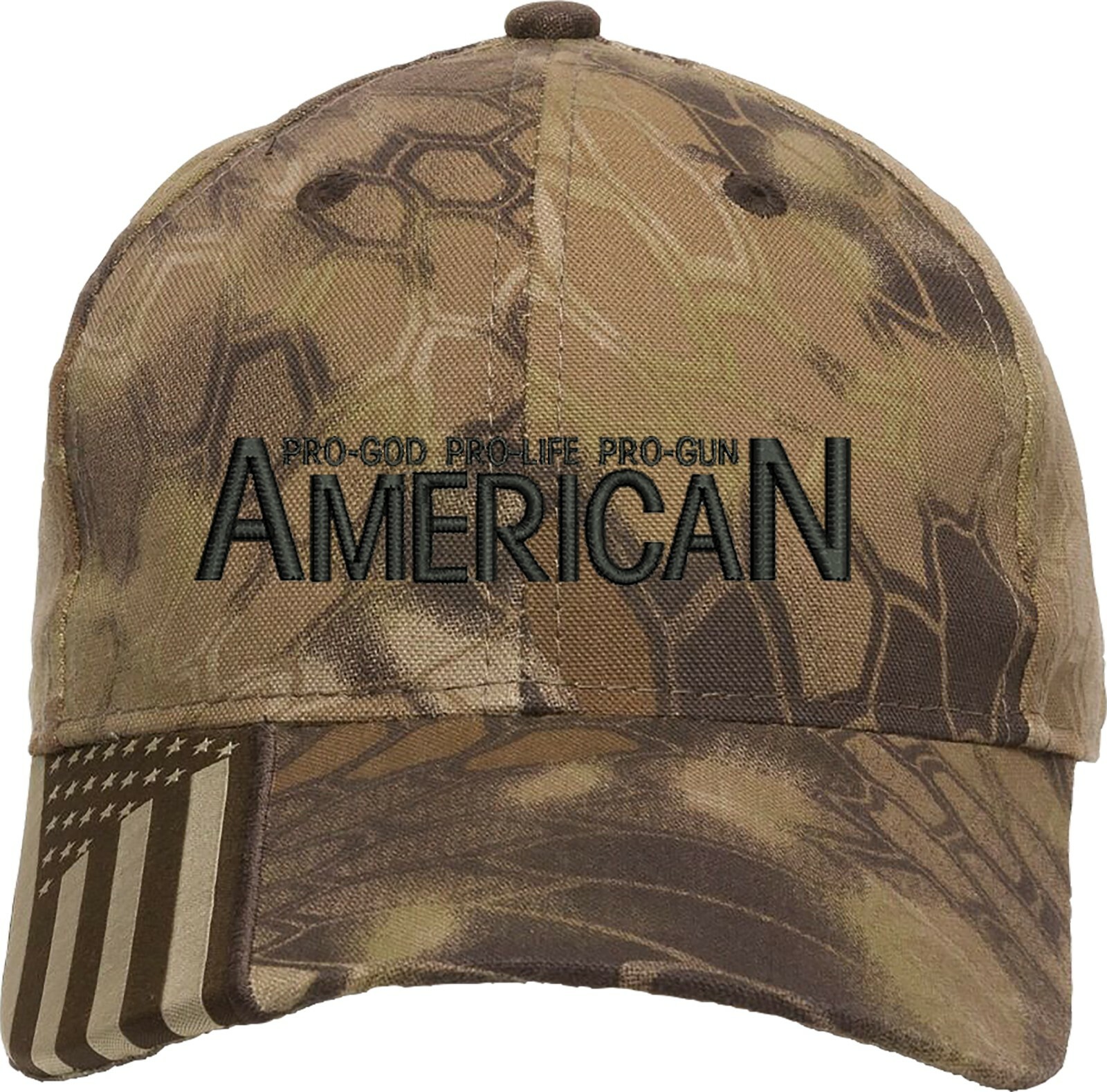 ProGod ProLife ProGun 1Col Embroidered Structured Adjustable US Flag on bill Hat gallery