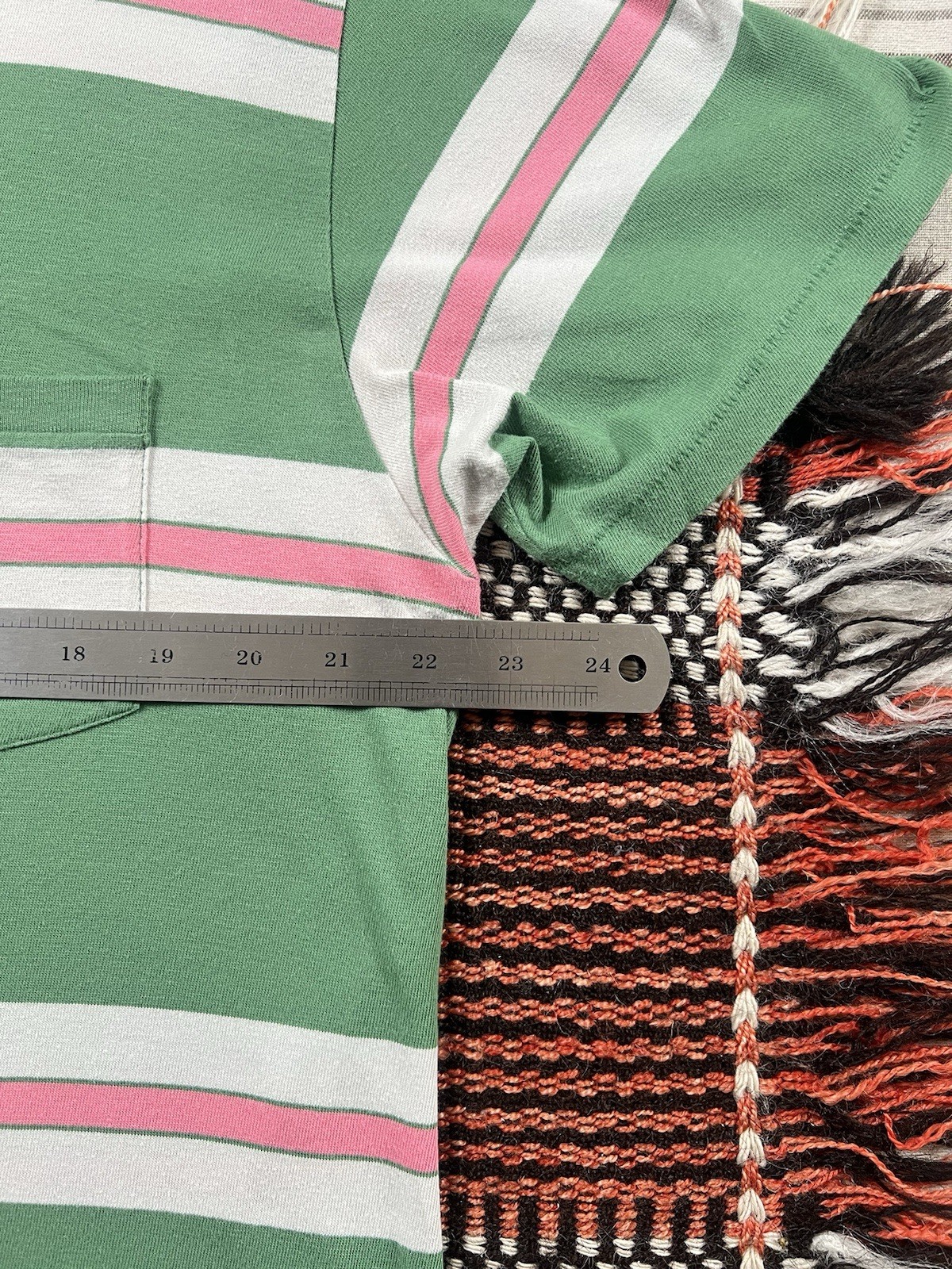 LVC T-Shirt L Levi's Vintage Clothing 60s Sportswear Single Stitch Green Stripe gallery
