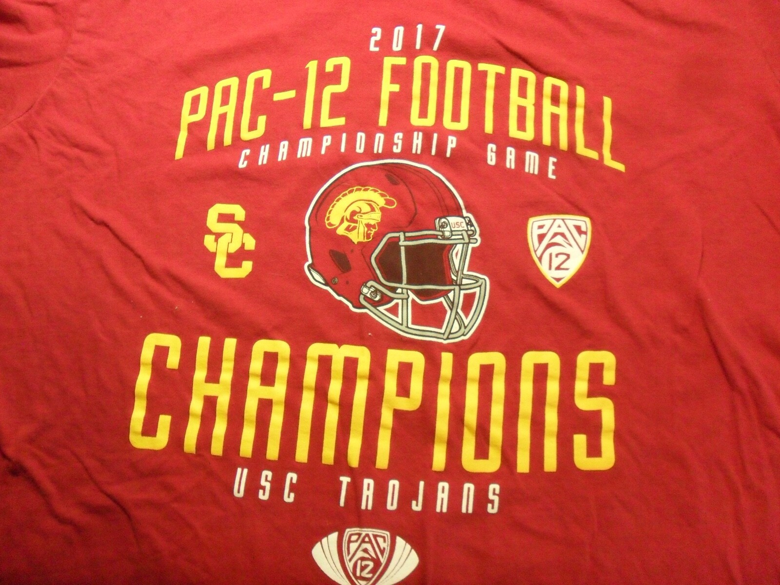 Large USC PAC 12 2017 Champions T Shirt gallery