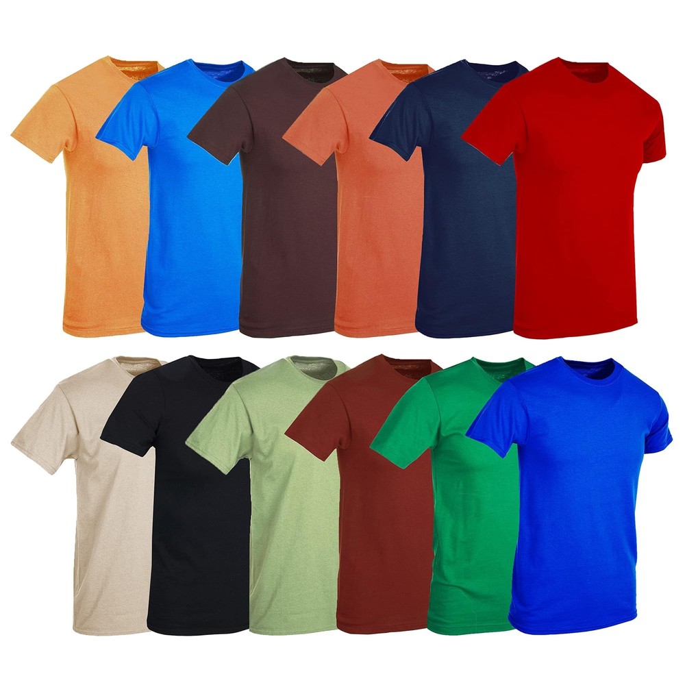 BILLIONHATS 4 Pack T-Shirts – Size 7X – Plus Size Men’s Solid Colors Cotton